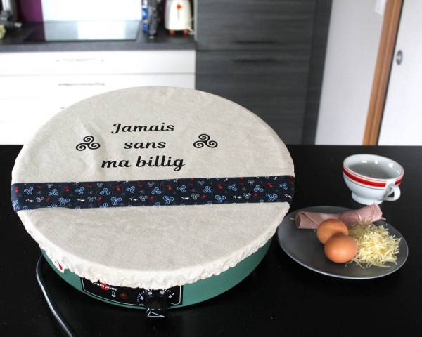 Protège billig - Housse de protection pour crêpière Hermine Bleue