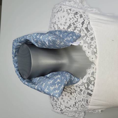 Bouillotte sèche - graines de lin bio - coton bio bleu