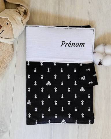 Protège carnet de santé Gwen Ha Du noir