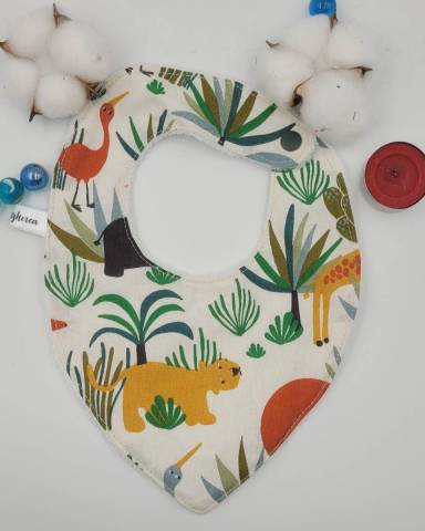 Bavoir Bandana pour B�b� �panthere Cr�ation Artisanale Bretonne