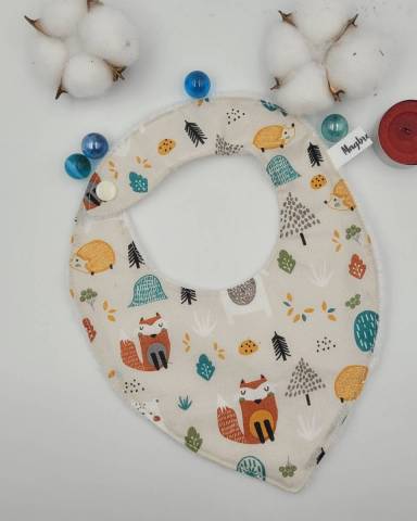 Bavoir Bandana pour B�b� �renard Cr�ation Artisanale Bretonne